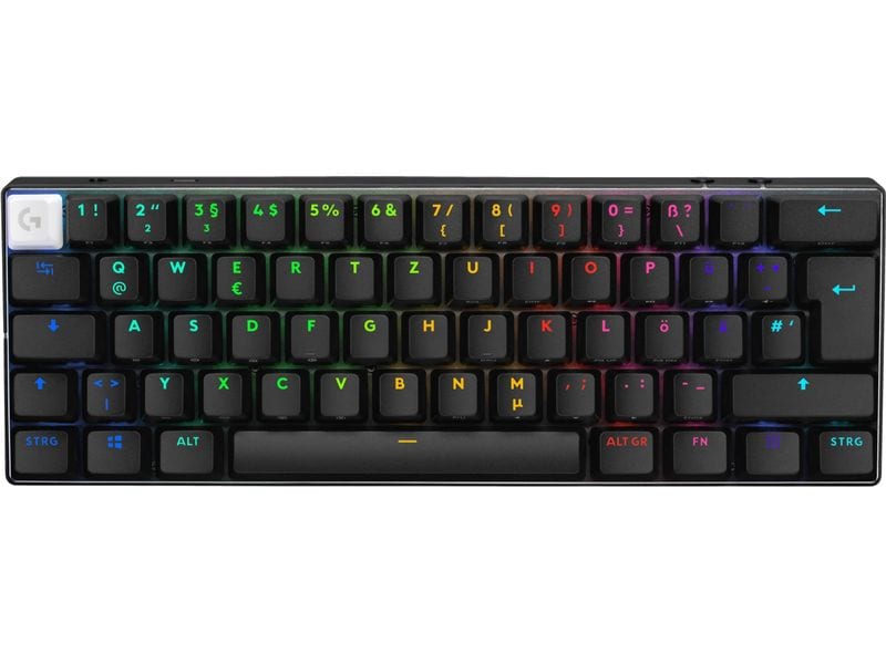 Logitech Gaming-Tastatur Pro X 60 Lightspeed Black Kabellose 60%-Gaming-Tastatur mit Logitech Lightspeed-Technologie und RGB-Beleuchtung