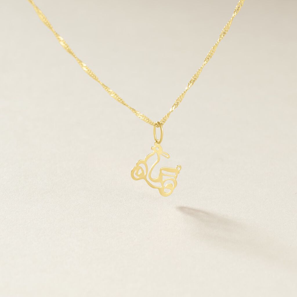 Pendentif Julius Scooter Or Jaune