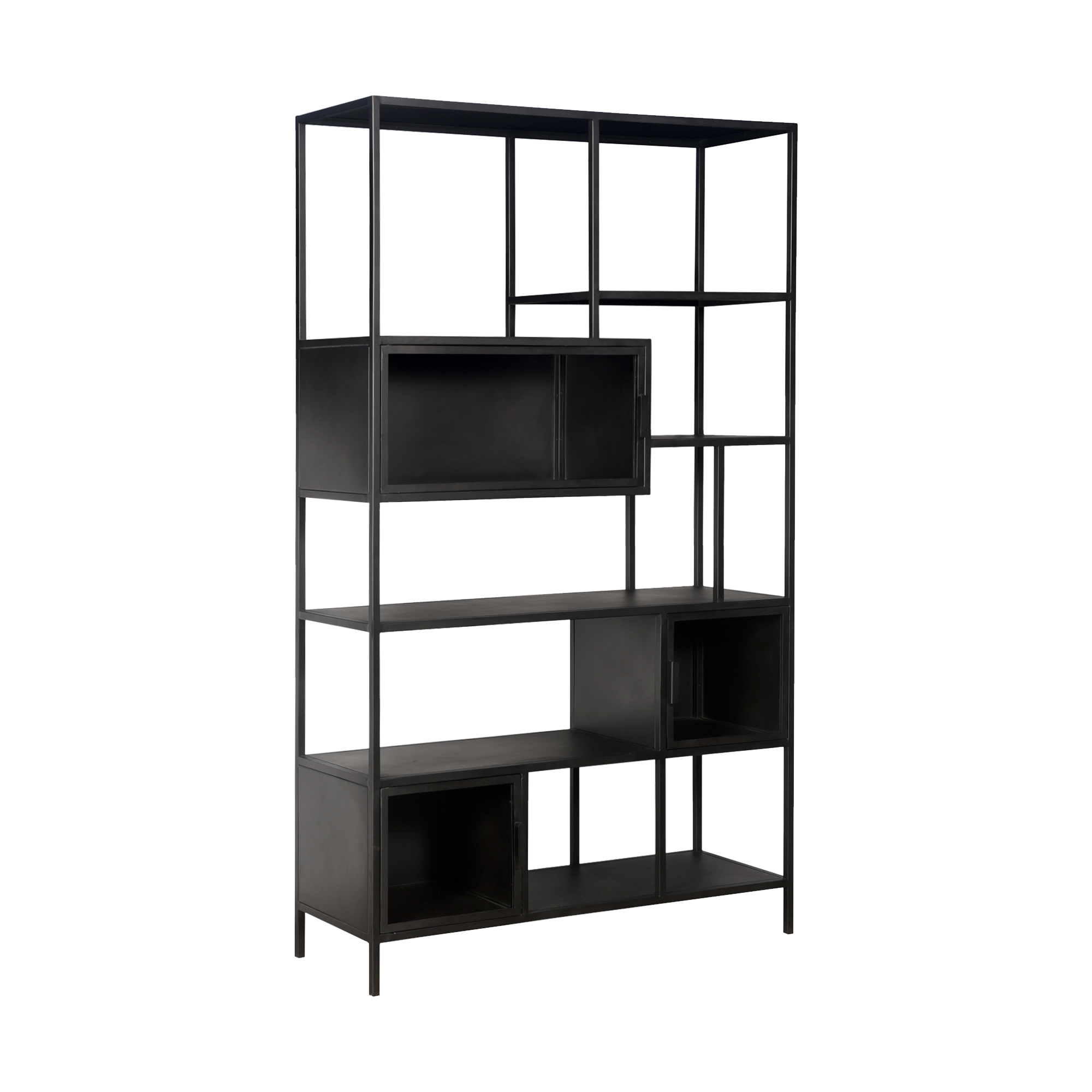 Vakkenkast Vermont Zwart 200x120x40