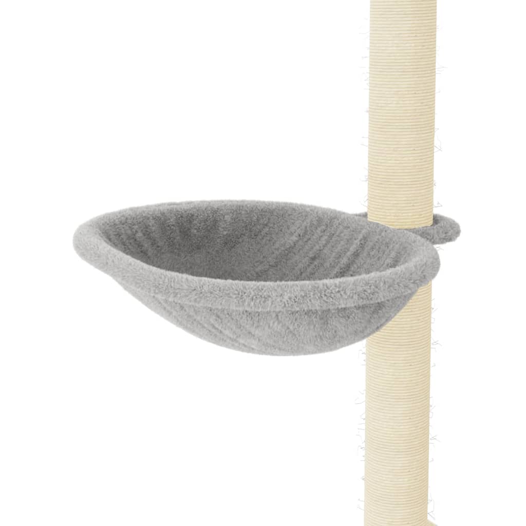 Arbre à chat avec griffoirs en sisal gris clair 95 cm