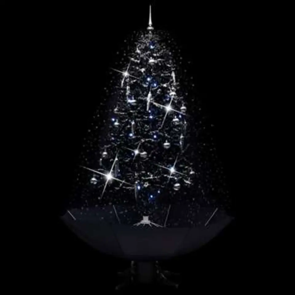 vidaXL - Sneeuwende Kerstboom - Zwart - 190 x 115 cm