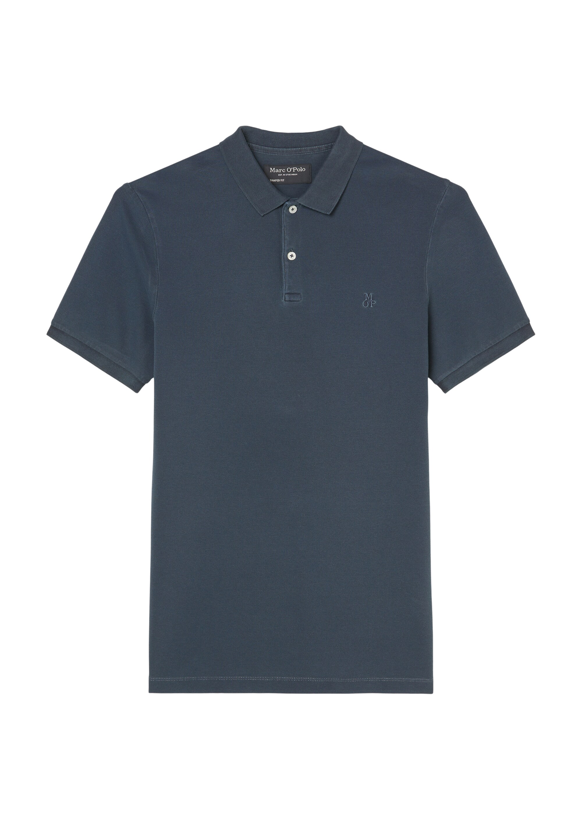 Kurzarm-Poloshirt Piqué shaped aus Organic Cotton-Stretch