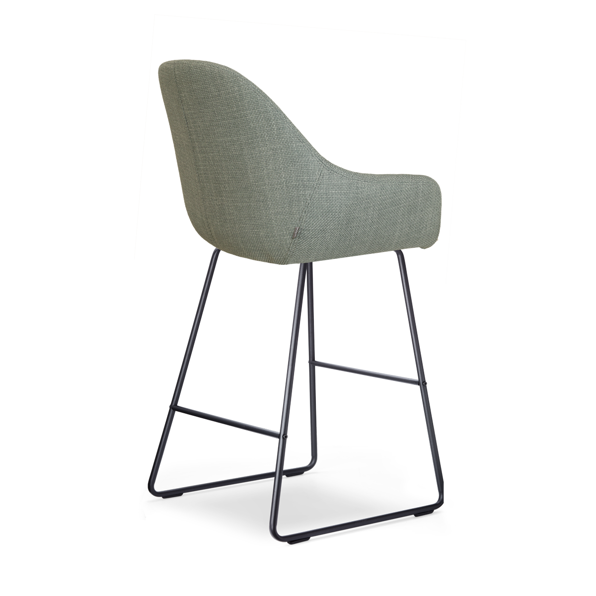 Barkruk Nino-Mae licht groen - zwart onderstel - 65 cm