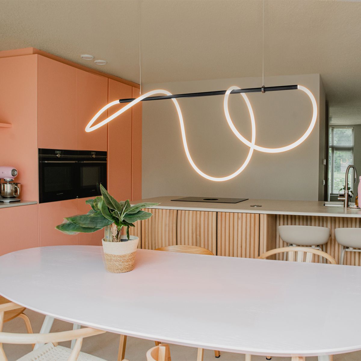 Design hanglamp zwart incl. LED 3-staps dimbaar - Danisha