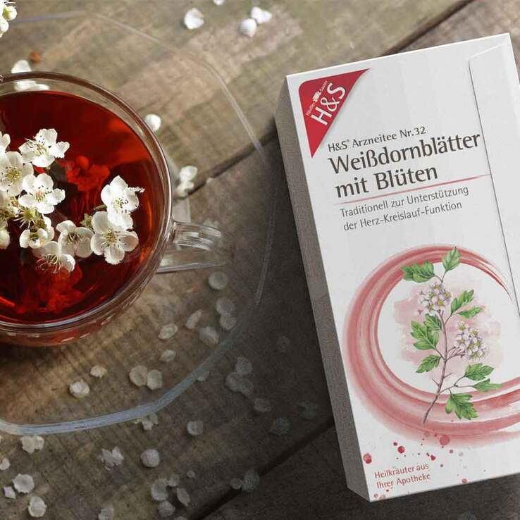 H&S Weißdornblätter mit Blüten Filterbeutel, 20X1.6 g