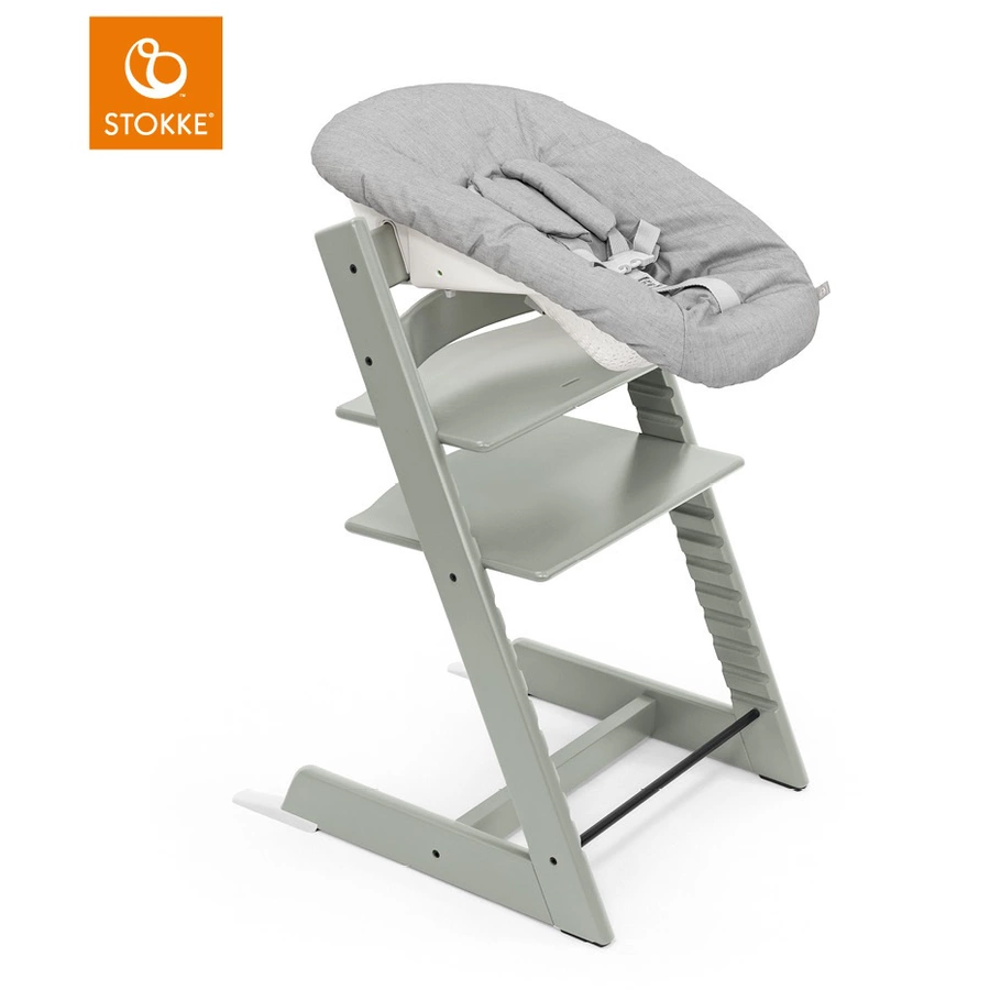 STOKKE® Tripp Trapp® Hochstuhl Buche Glacier Green inkl. Newborn Set™  Grey