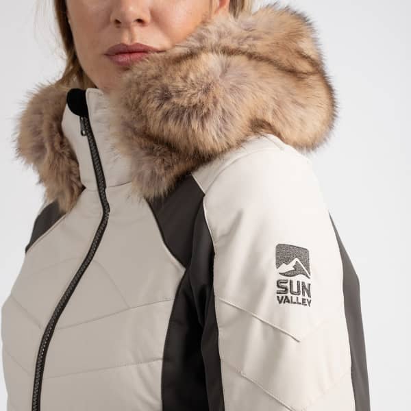 Veste de ski SUN VALLEY KIRLIA SKI JACKET W LIGHT BEIGE