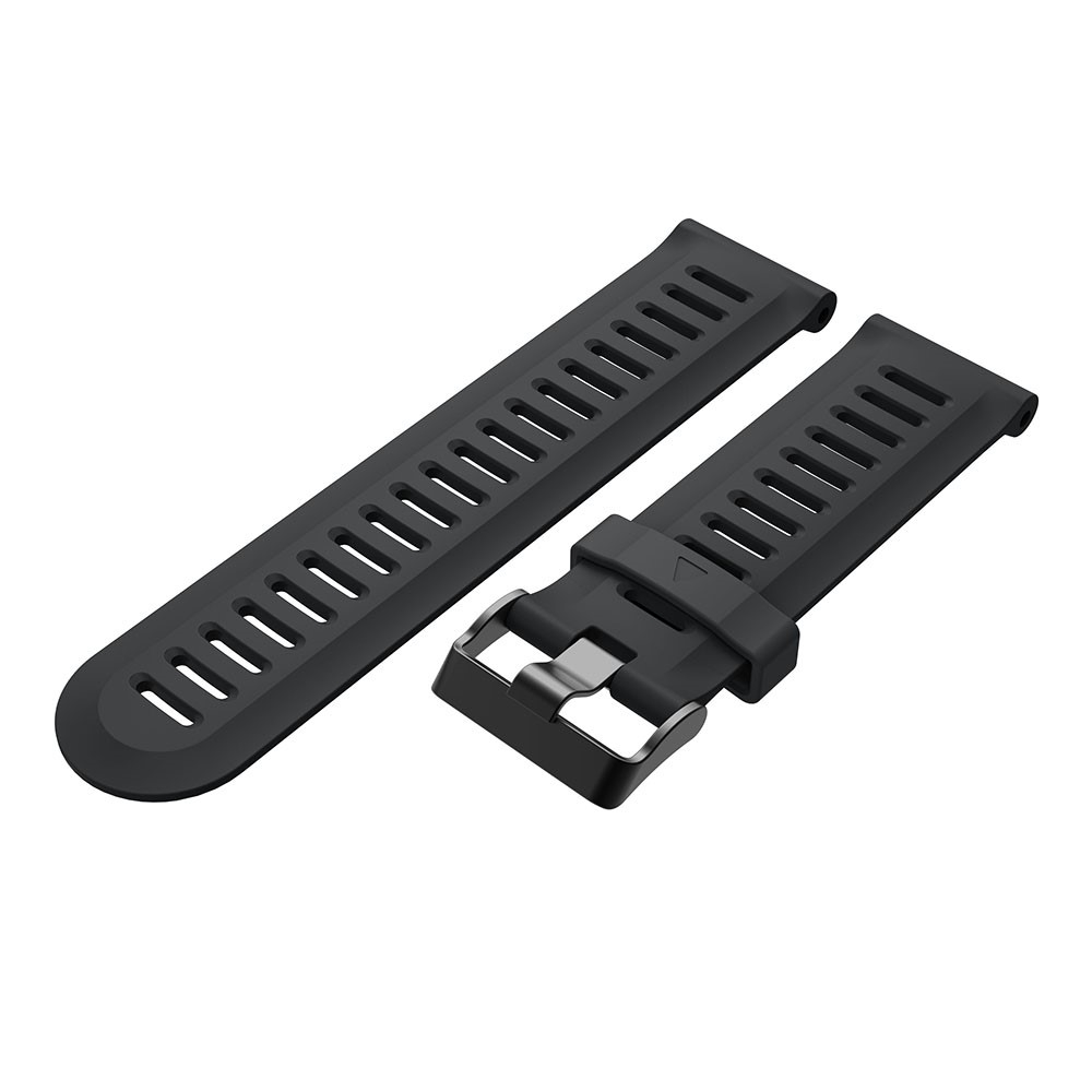 Garmin Fenix 5X / 5X Plus / 3 / 3 HR / 3 Sapphire / D2 Bravo / Quatix 3 / Descent Mk1 Sport Armband aus Silikon (Gelenkumfang 153-241 mm) - Schwarz