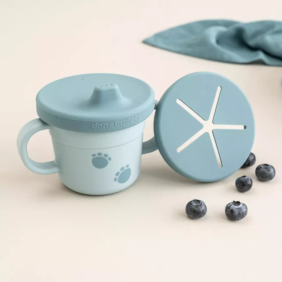 Done by Deer™ Snack & Trinkbecher Set Elphee Blau