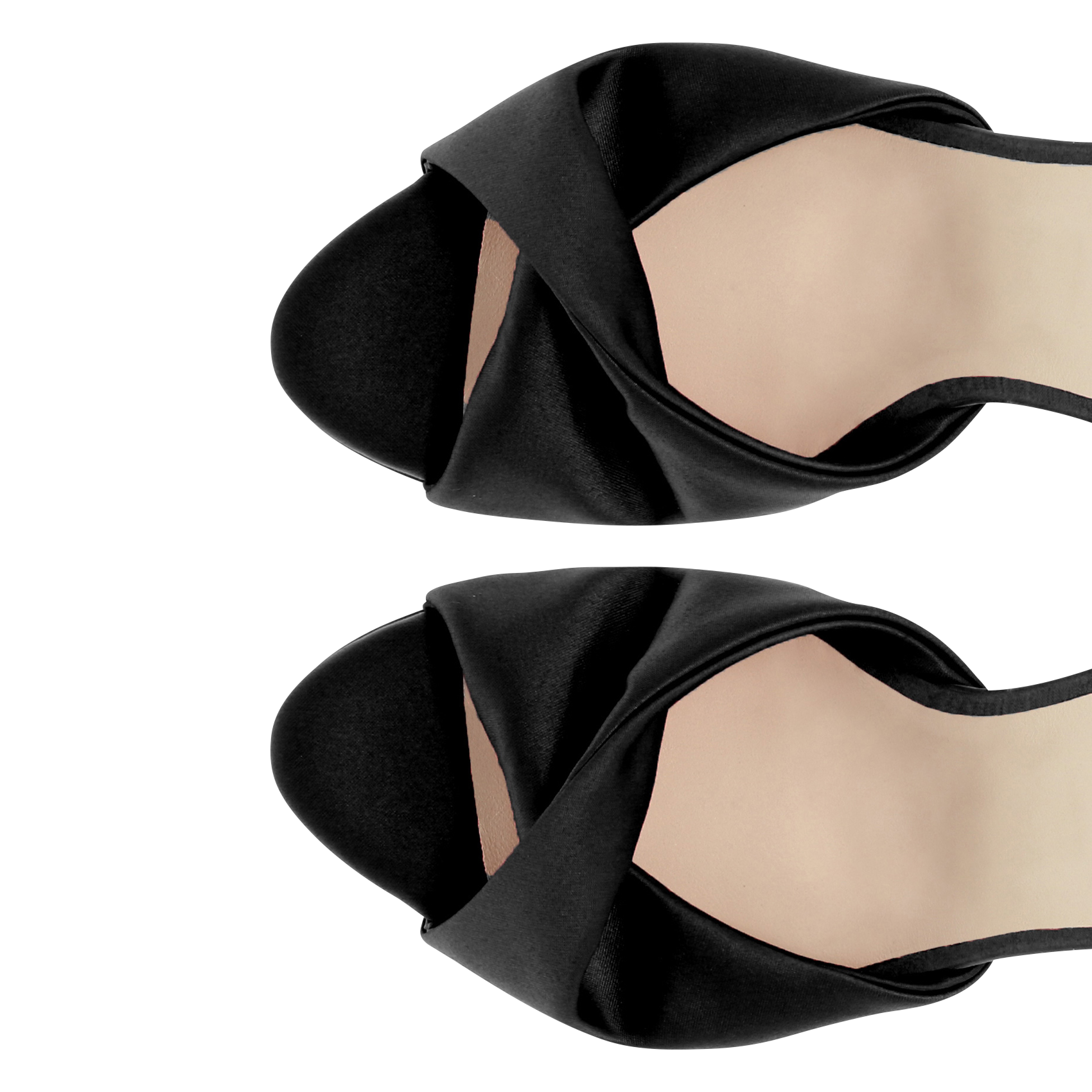 JOY - Sandales à talon en coton mélangé | Noir