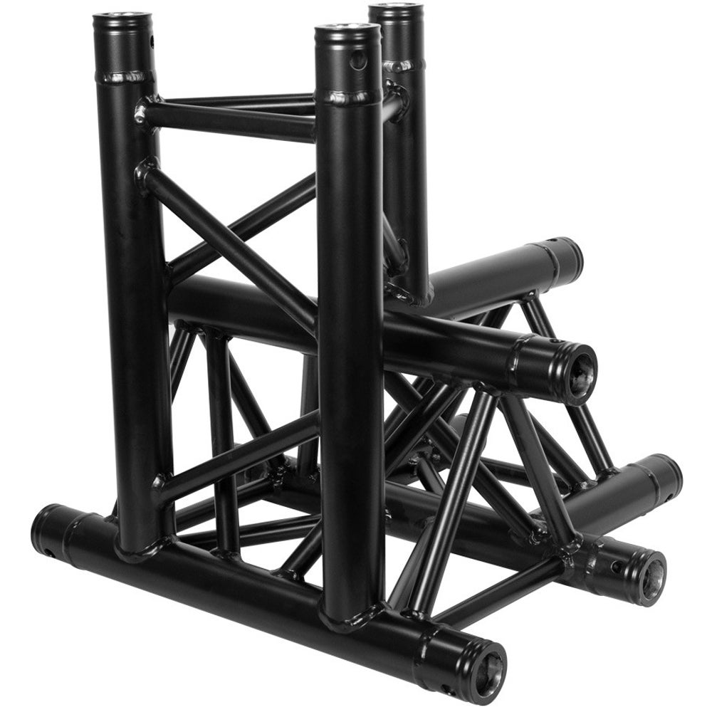 Duratruss DT 33/2-T42-TD t-stuk + omlaag - mat zwart