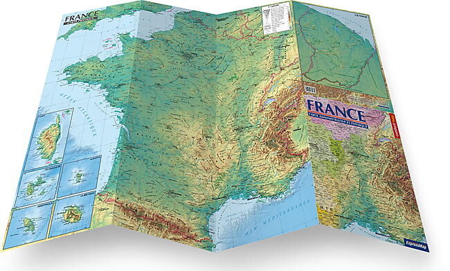 EXPRESSMAP - FRANCE CARTE ADMINISTRATIVE ET PHYSIQUE