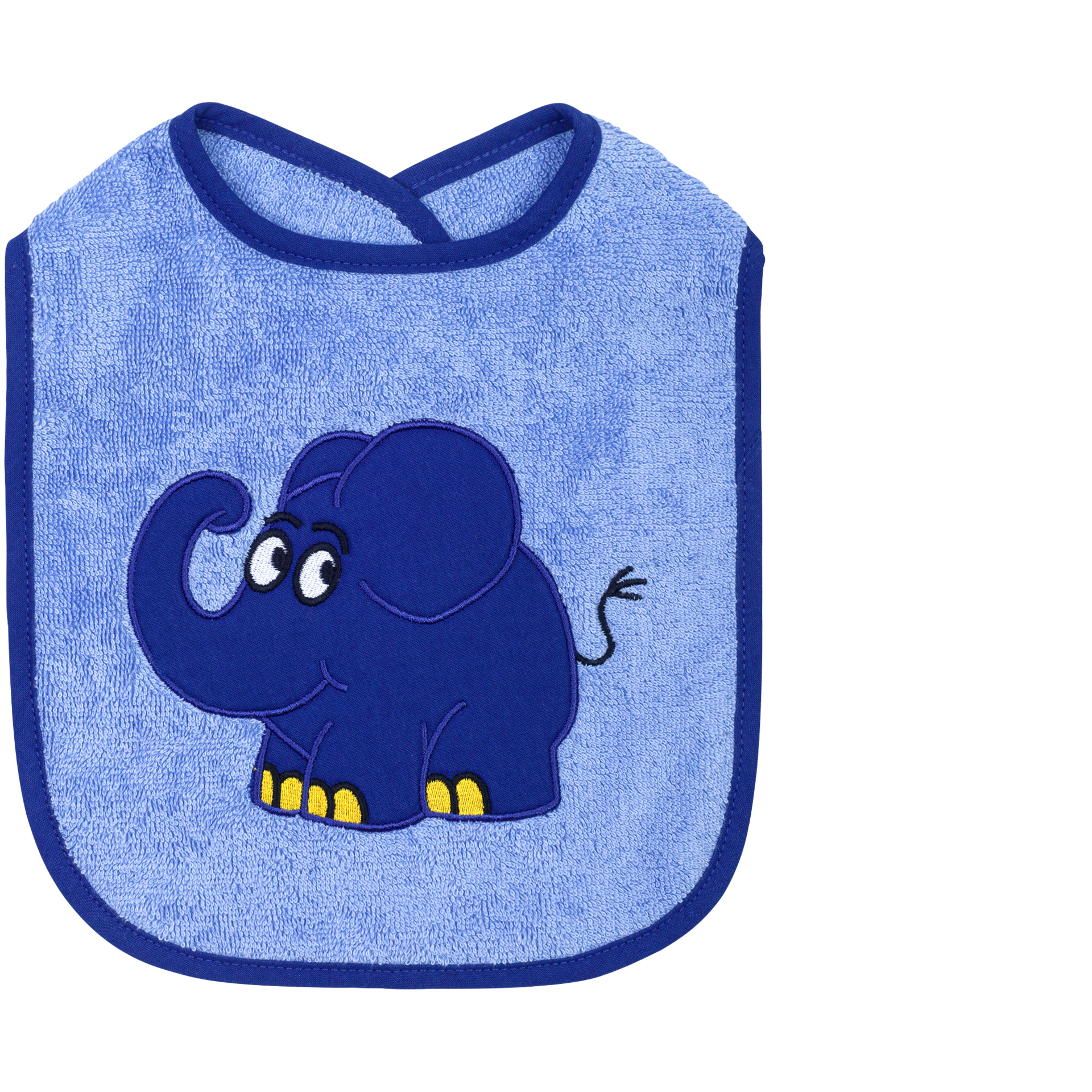 Smithy Lätzchen ELEFANT 24 x 24 cm blau