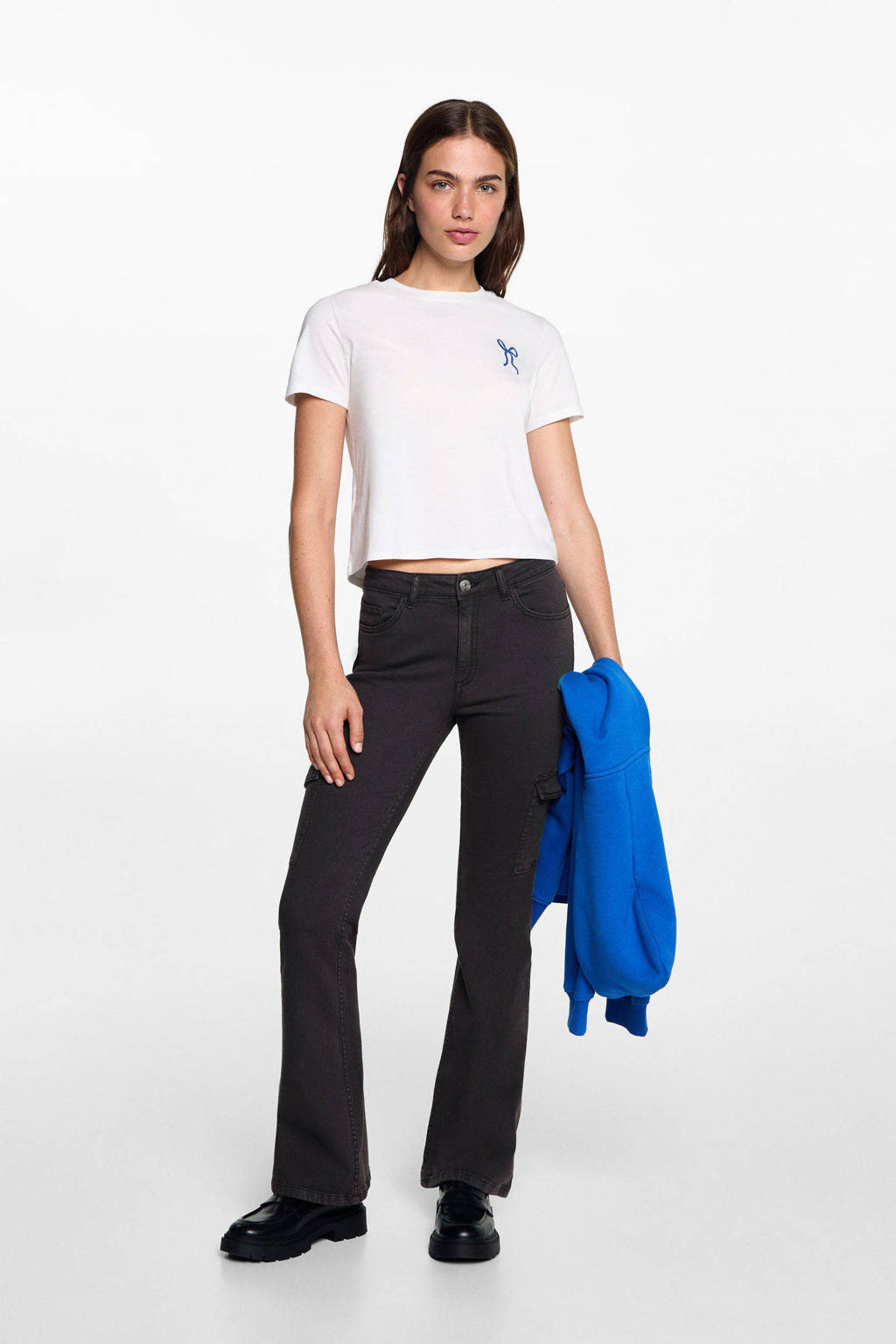 MANGO TEEN flared jeans changeant grijs