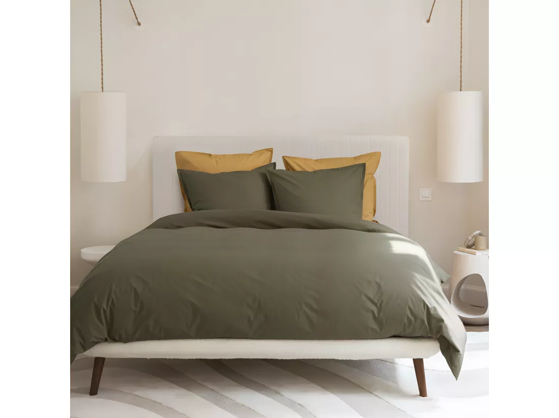 Porto - Tête de lit en tissu chenille L153 cm - Écru