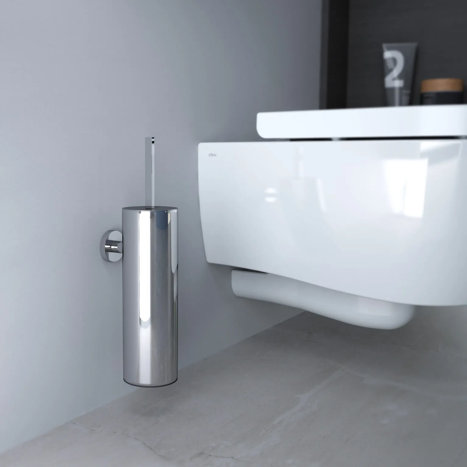 Clou Flat toiletborstel chroom