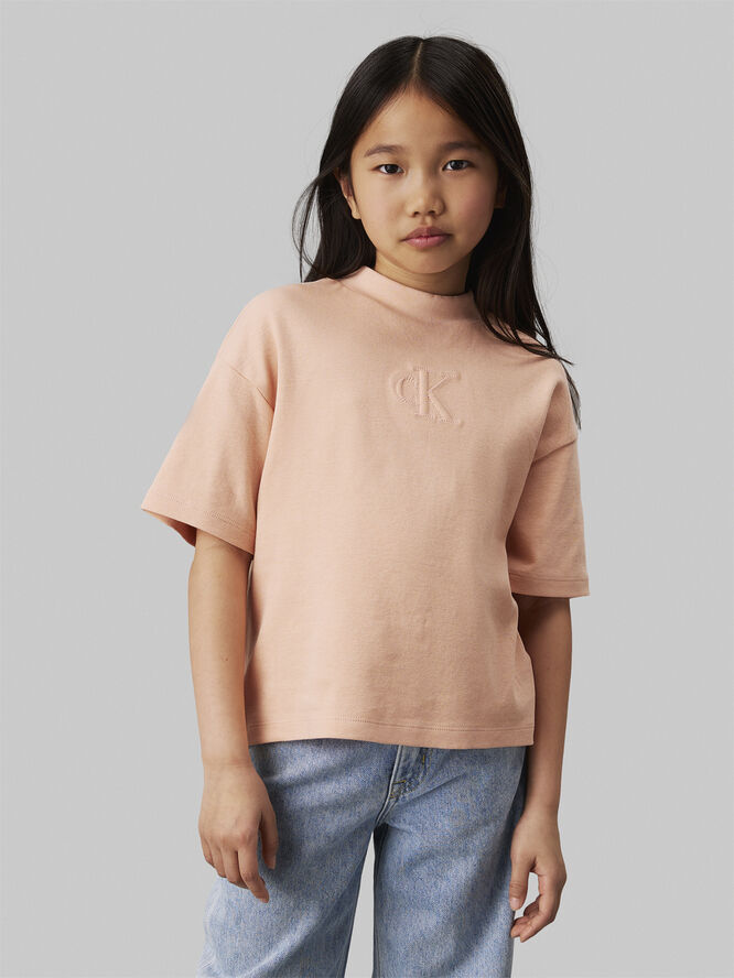 Calvin Klein STITCH MONOGRAM SS TOP Tfc