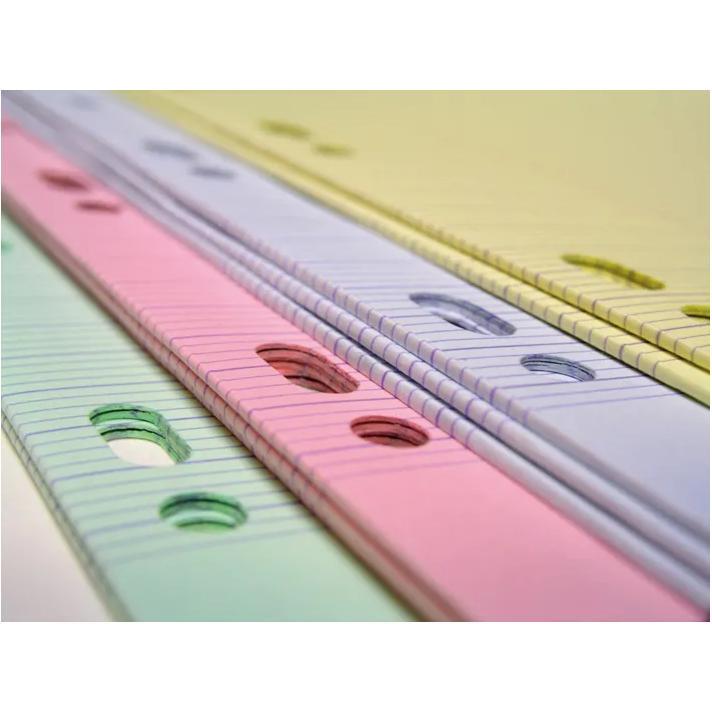 Copies doubles de couleur sous étui A4 200 pages perforées grands carreaux papier Couleur aléatoire 60 pages bleues, 60 pages roses, 40 pages vertes, 40 pages jaunes - Assortis