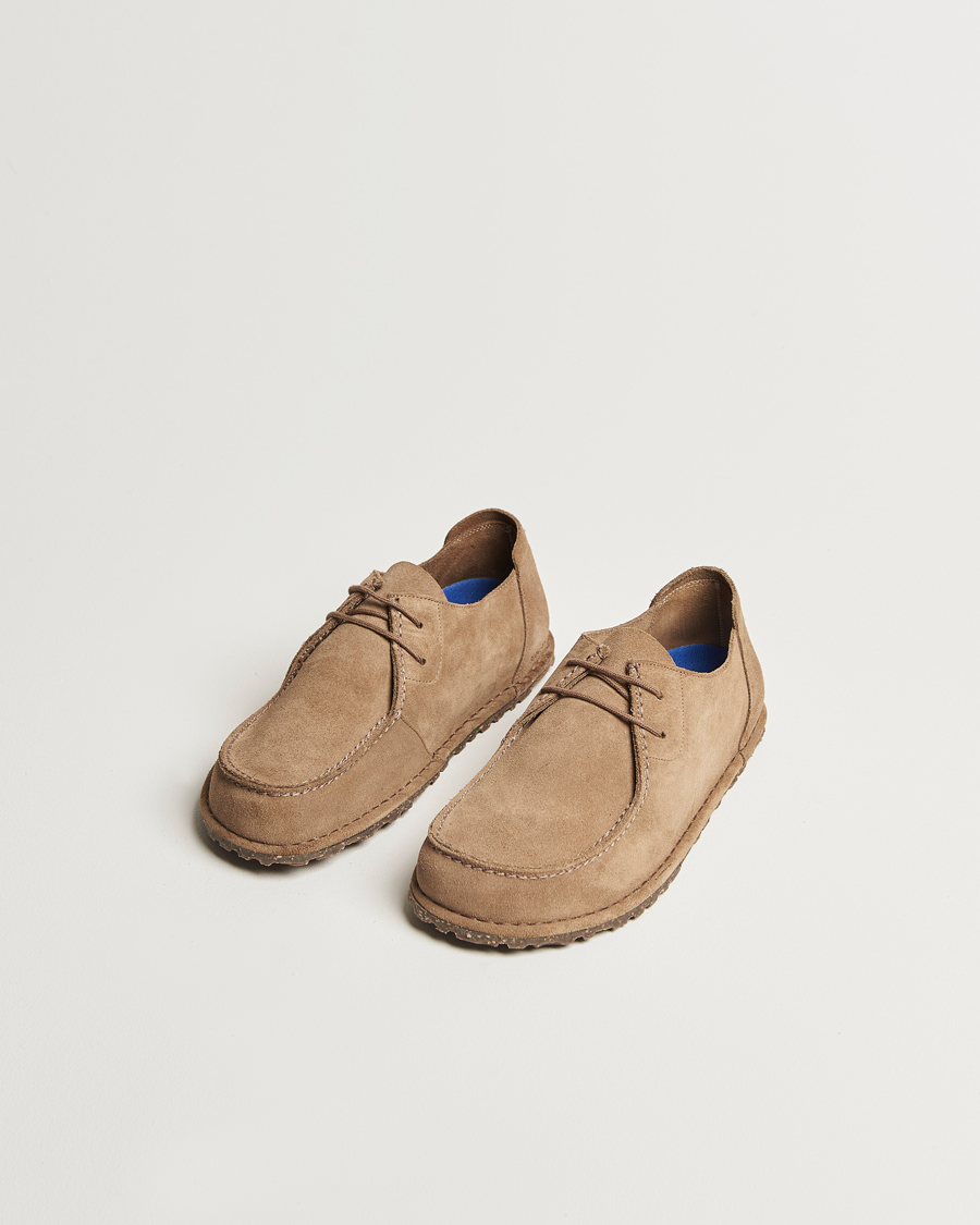 BIRKENSTOCK Utti Lace Suede Loafer Gray Taupe