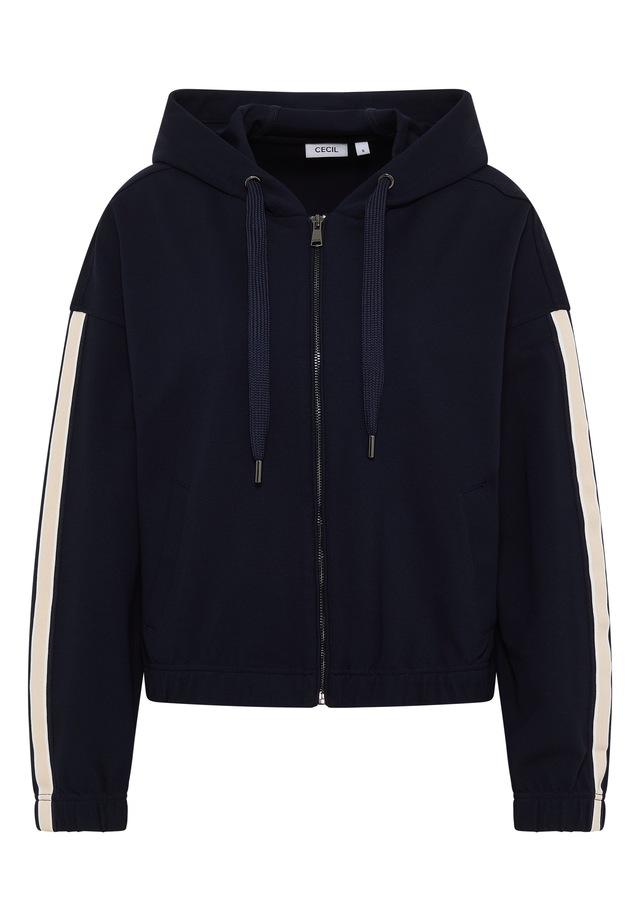 Cecil Kapuzensweatjacke , mit Galonstreifen