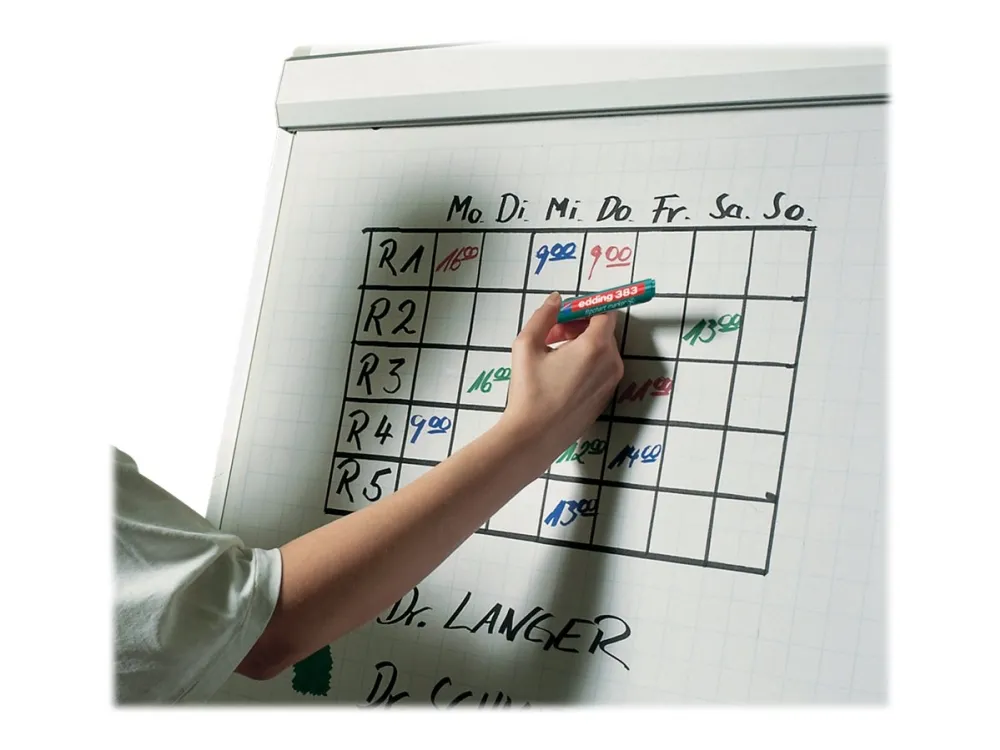 Marker Edding 383 flipchart - for flip-over tavle - vandbaseret blæk - 1-5 mm - med 4 stk. ass. farver