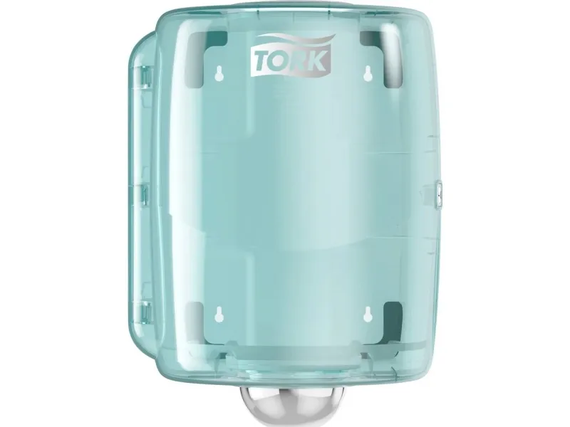 Dispenser Aftørringsrulle Tork W2 Vægophæng op til 30 cm Hvid/Turkis,1 Stk/krt