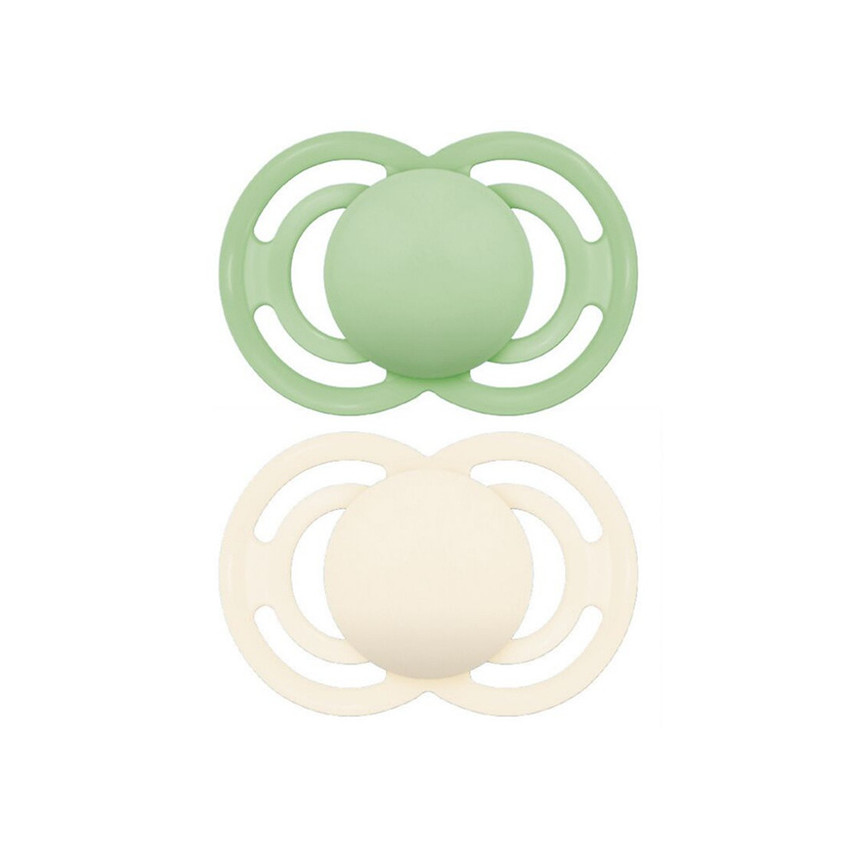 Lot de 2 sucettes silicone Perfect 18M+ tendance (modèle aléatoire)