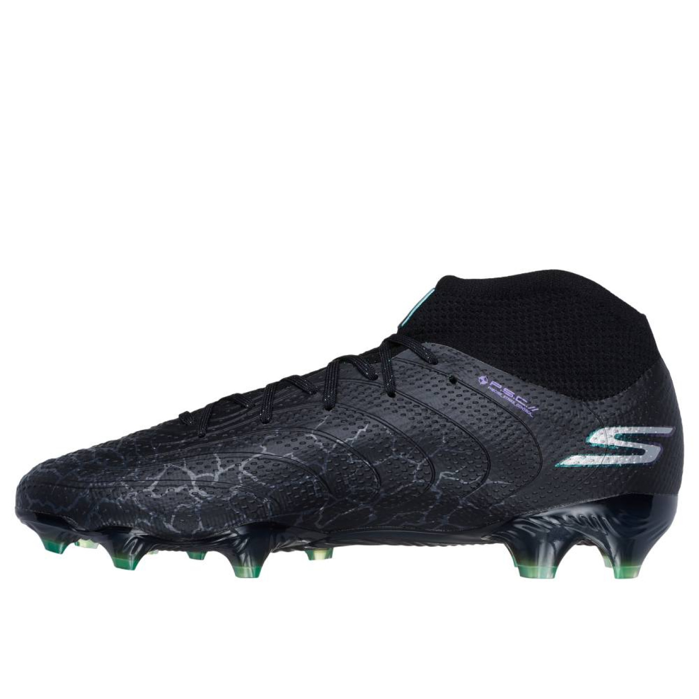 Skechers SKX_1.5 Elite High Gras Voetbalschoenen (FG) Zwart Zilver