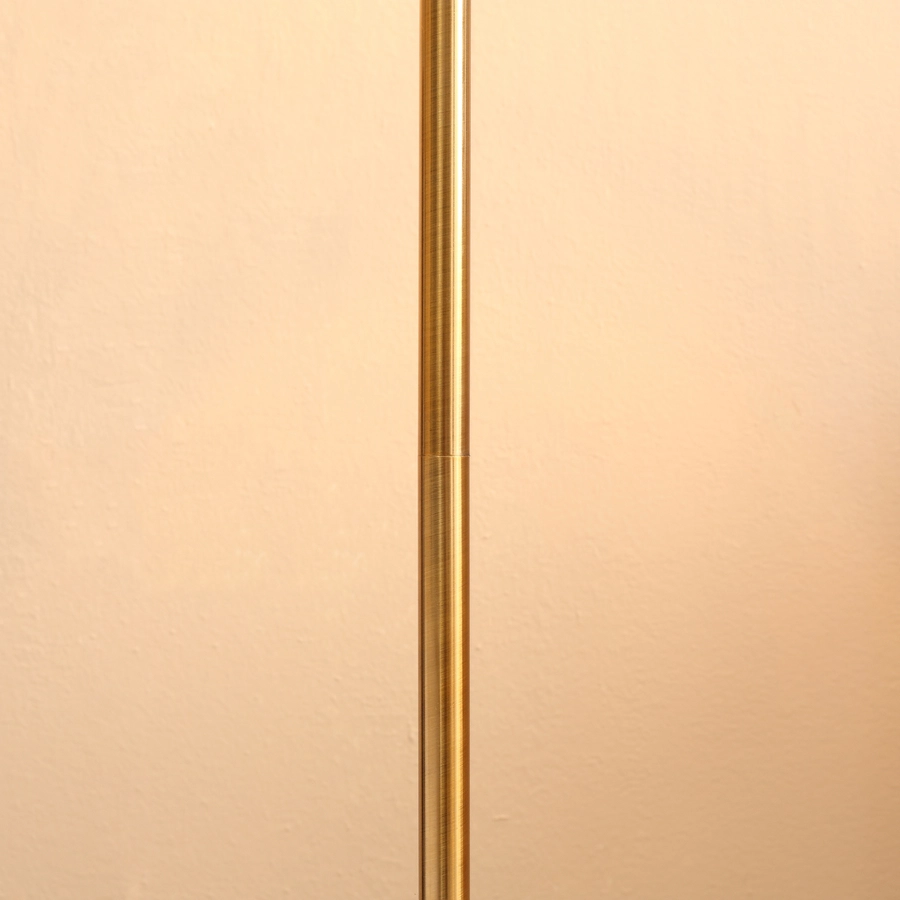 HOMCOM Stehleuchte mit Netz-Lampenschirm gold