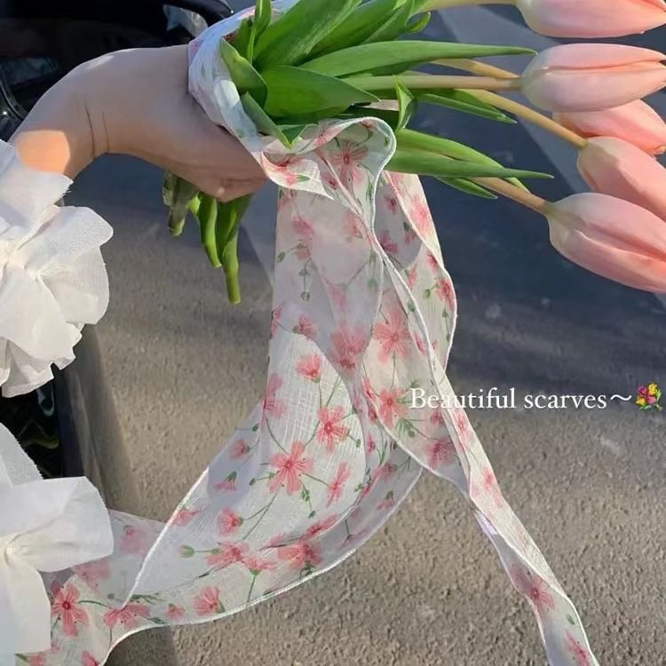 Frior - Bandana met bloemenprint en mesh (verschillende ontwerpen)