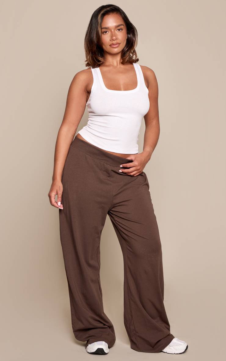 Deep Chocolate Pantalon Droit Sculptant