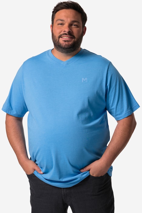 Men+ T-Shirt, Basic, 2er-Pack, Halbarm, V-Ausschnitt, bis 8 XL