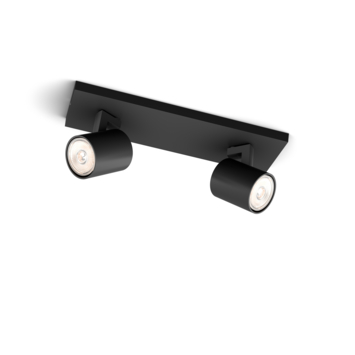 Philips Runner zwart GU10 2-lichts
