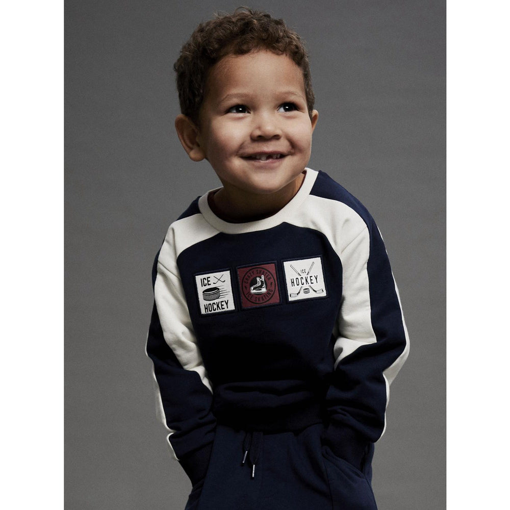 Køb Name It Navy Blazer Nmmsylvester Ls Nreg Sweat Bru