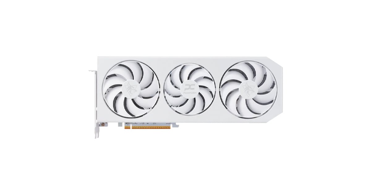 PowerColorRadeon RX 9070 XT Hellhound Spectral White 16GB GDDR6 grafische kaart  (Wit, RDNA4, GDDR6, 3x DisplayPort, 1x HDMI)