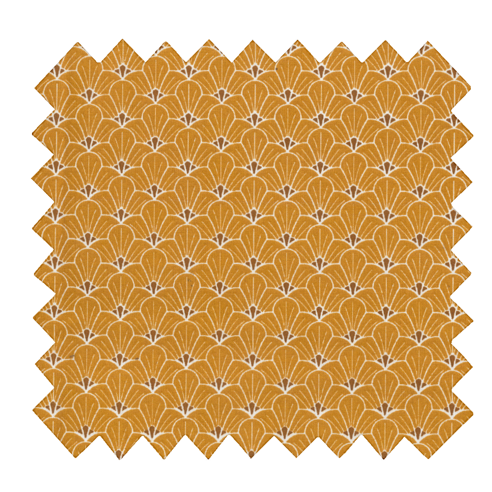 Tissu Coton Au Mètre Graphique Ocre Ex1077