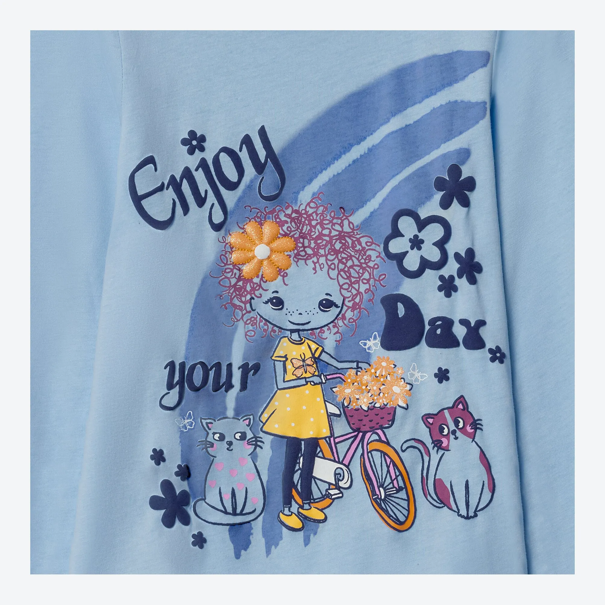 Mädchen-Magic-Shirt mit Haarband, 2-teilig