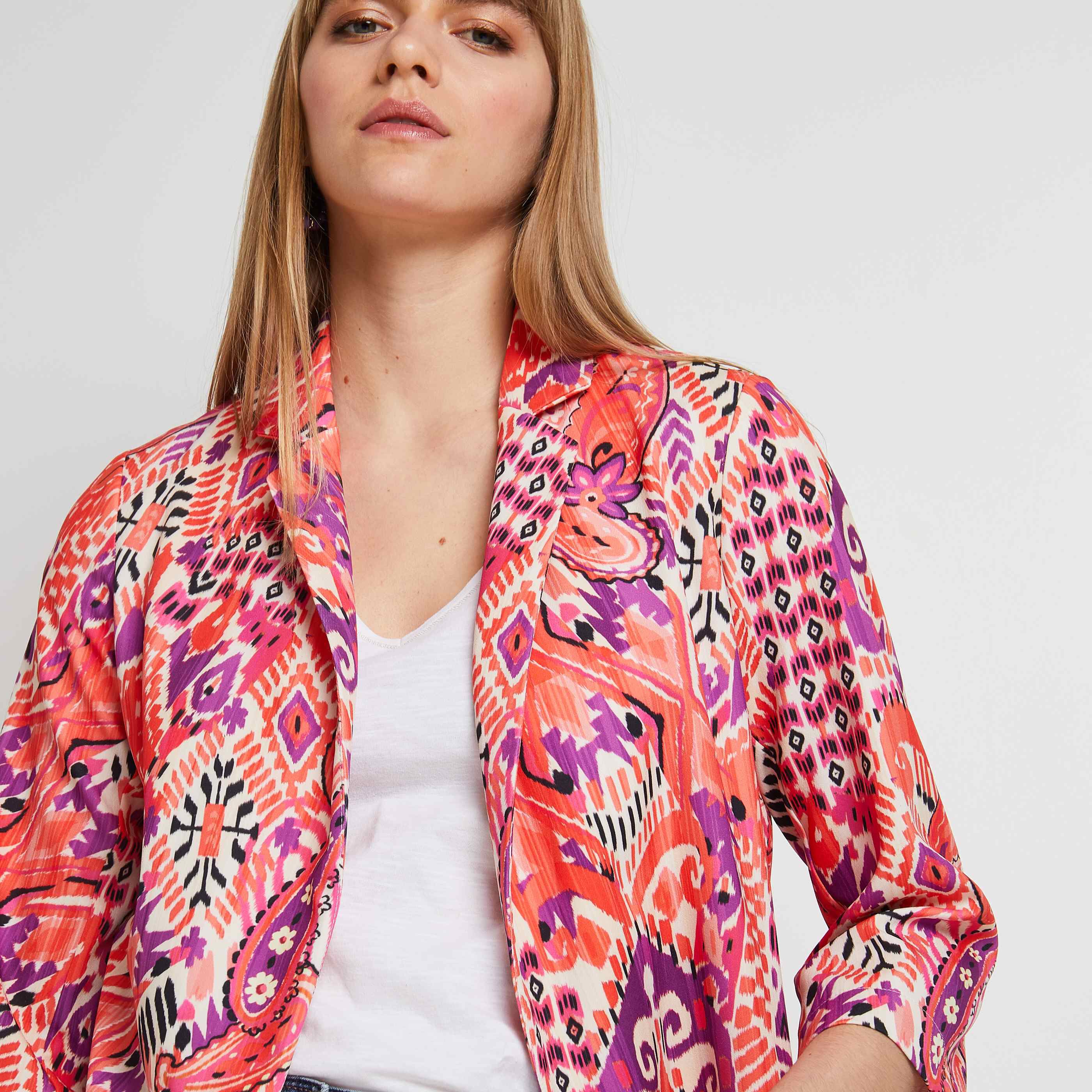 Veste fluide femme - ORANGE