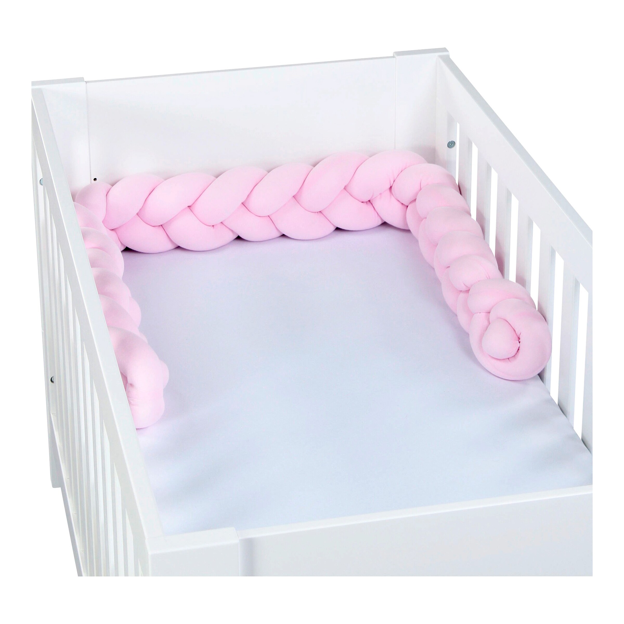 babybay® Nestchenschlange Jersey geflochten 200 cm rosé