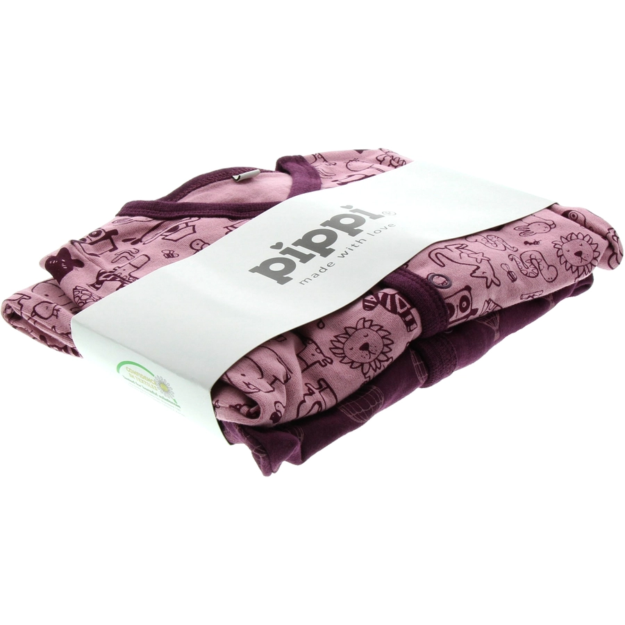 Pippi Schlafoverll 2er-Pack lilac
