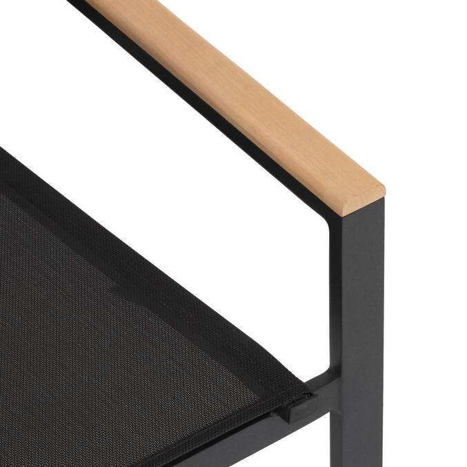 Fauteuil de jardin empilable ESSENTIA Anthracite, Graphite & Acacia