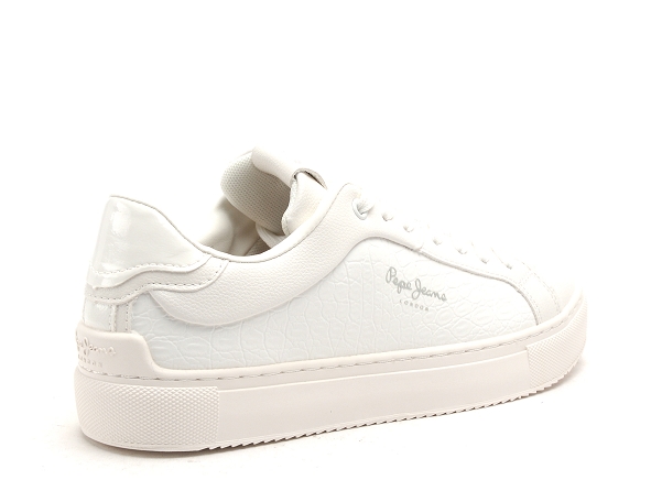 Pepe jeans basses femme adams croco blanc