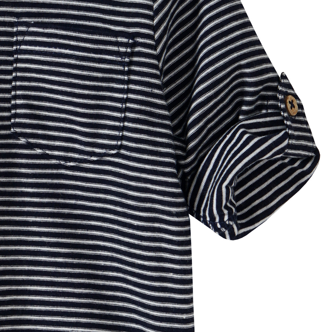 Topomini Baby Langarmshirt mit Streifen dunkelblau / weiss