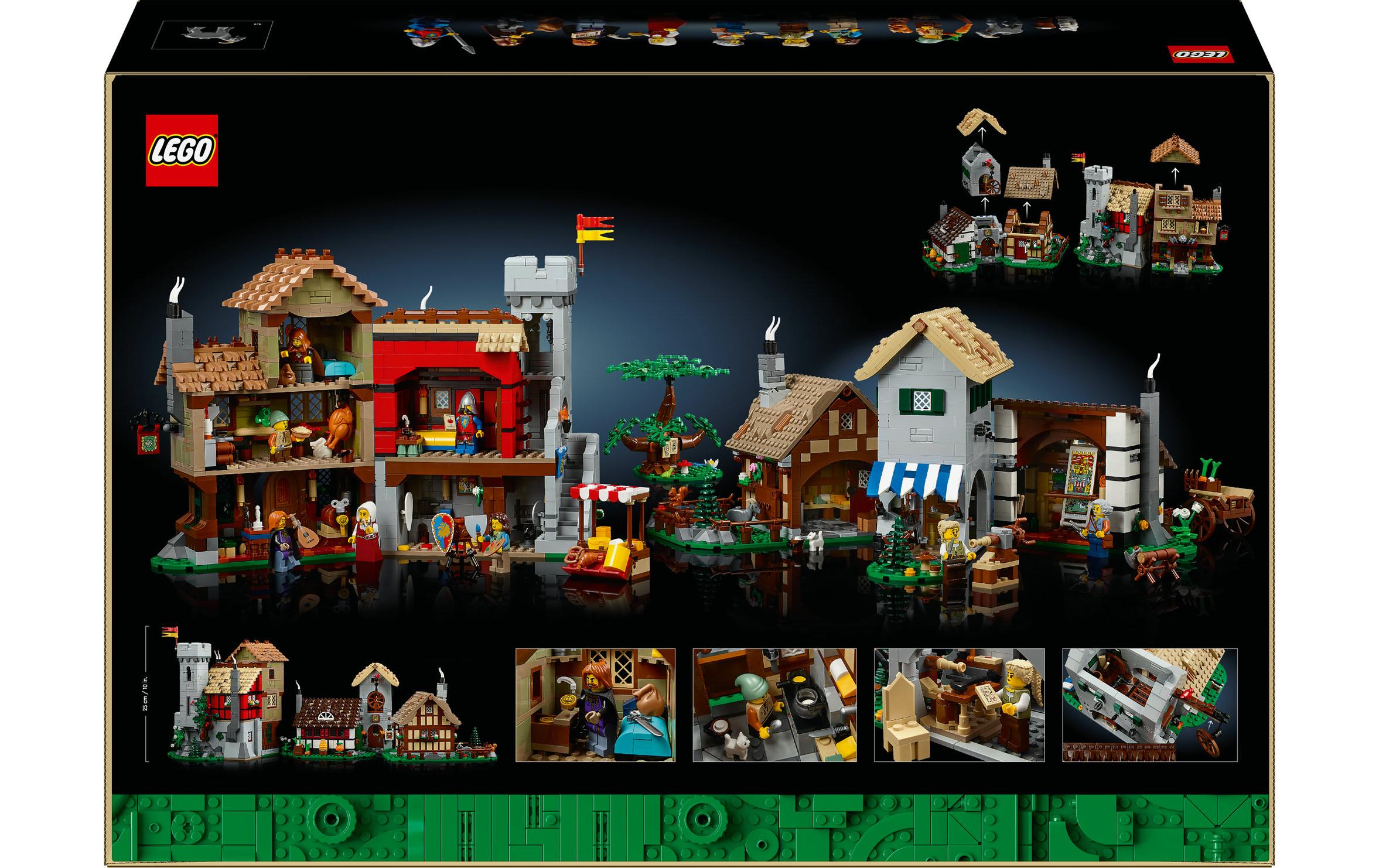 Icons Mittelalterlicher Stadtplatz 10332<br>Vielseitig konfigurierbares Bauset für Geschichtsliebhaber