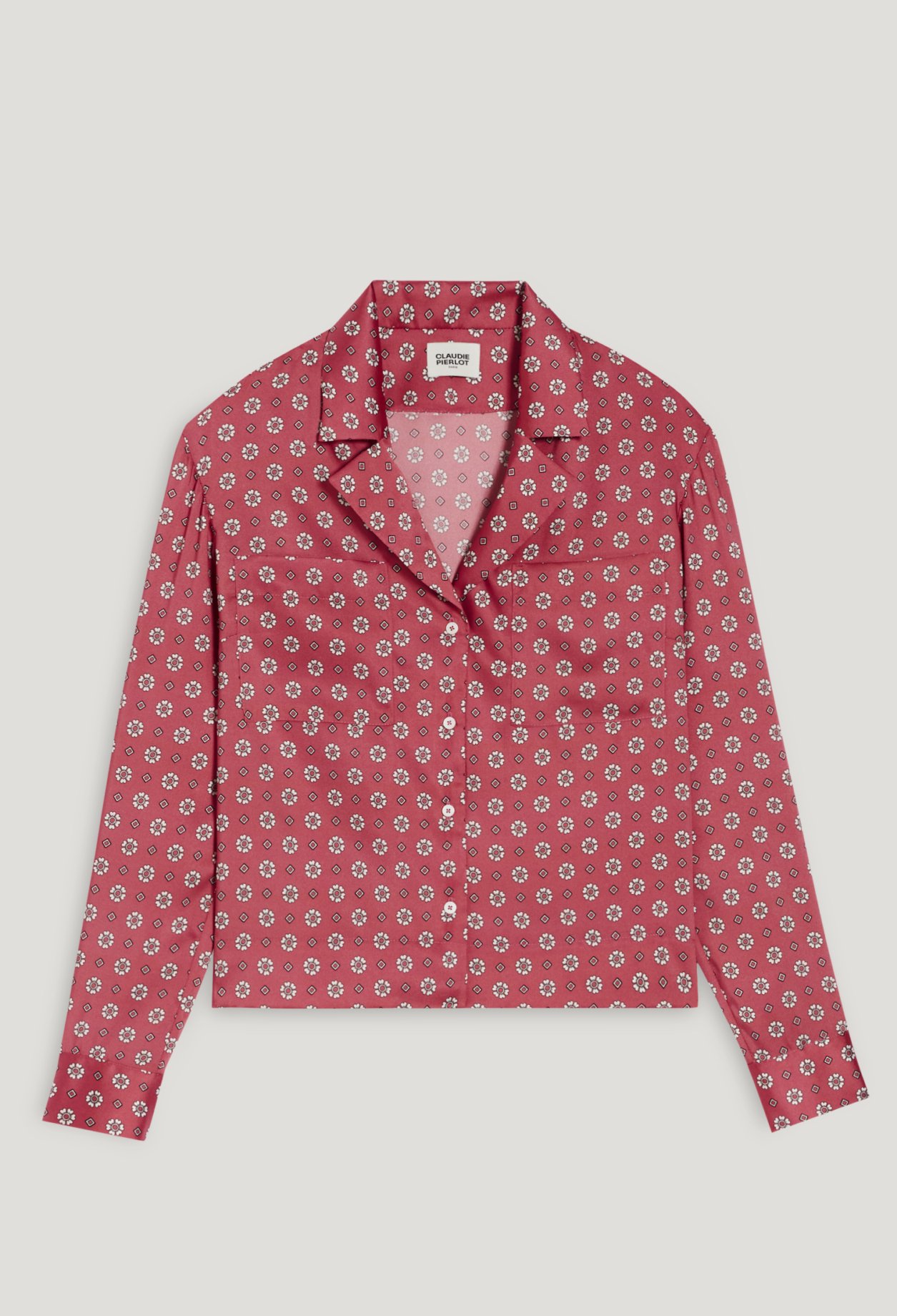 Chemise satinee imprimee