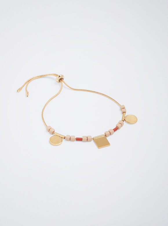 Pulseira ajustável com medalhas - Multicolorida