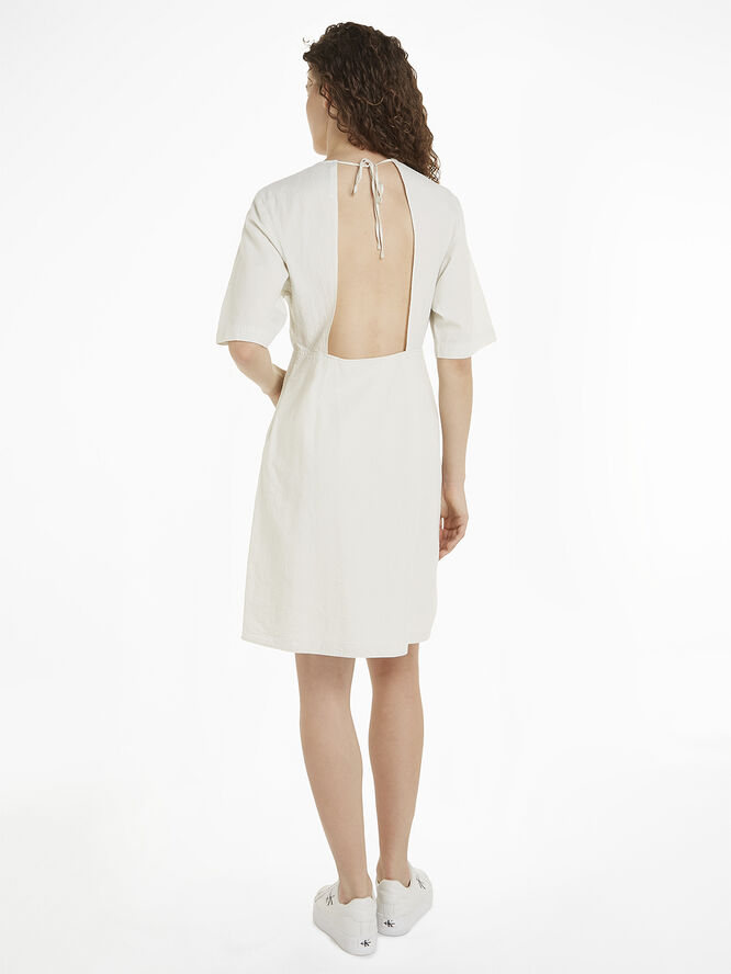 Calvin Klein BACK DETAIL SEERSUCKER DRESS Cga