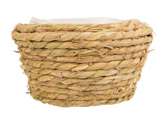 Panier en corde tressée marron d19x9,5h