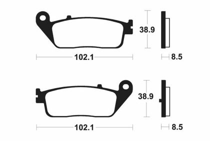 Plaquettes de freins Tecnium Maxi Scooter métal fritté - MSS383