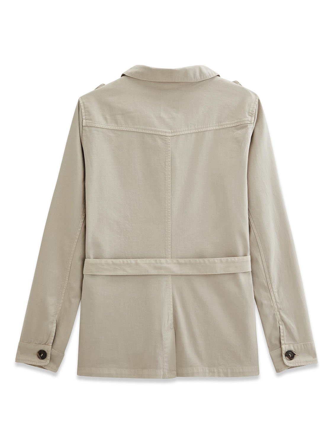 Veste Femme Avec Ceinture Coton Beige